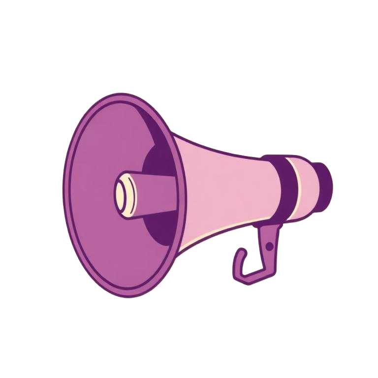 A megaphone, calling young people to take part.