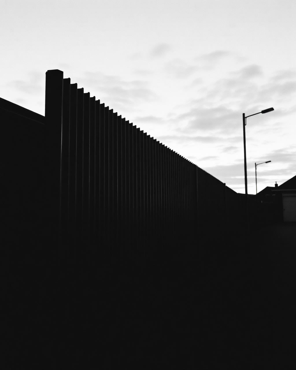 Peace line at dusk