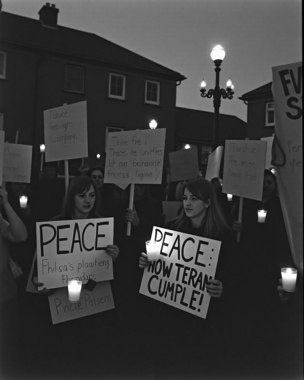 Candlelight peace vigil